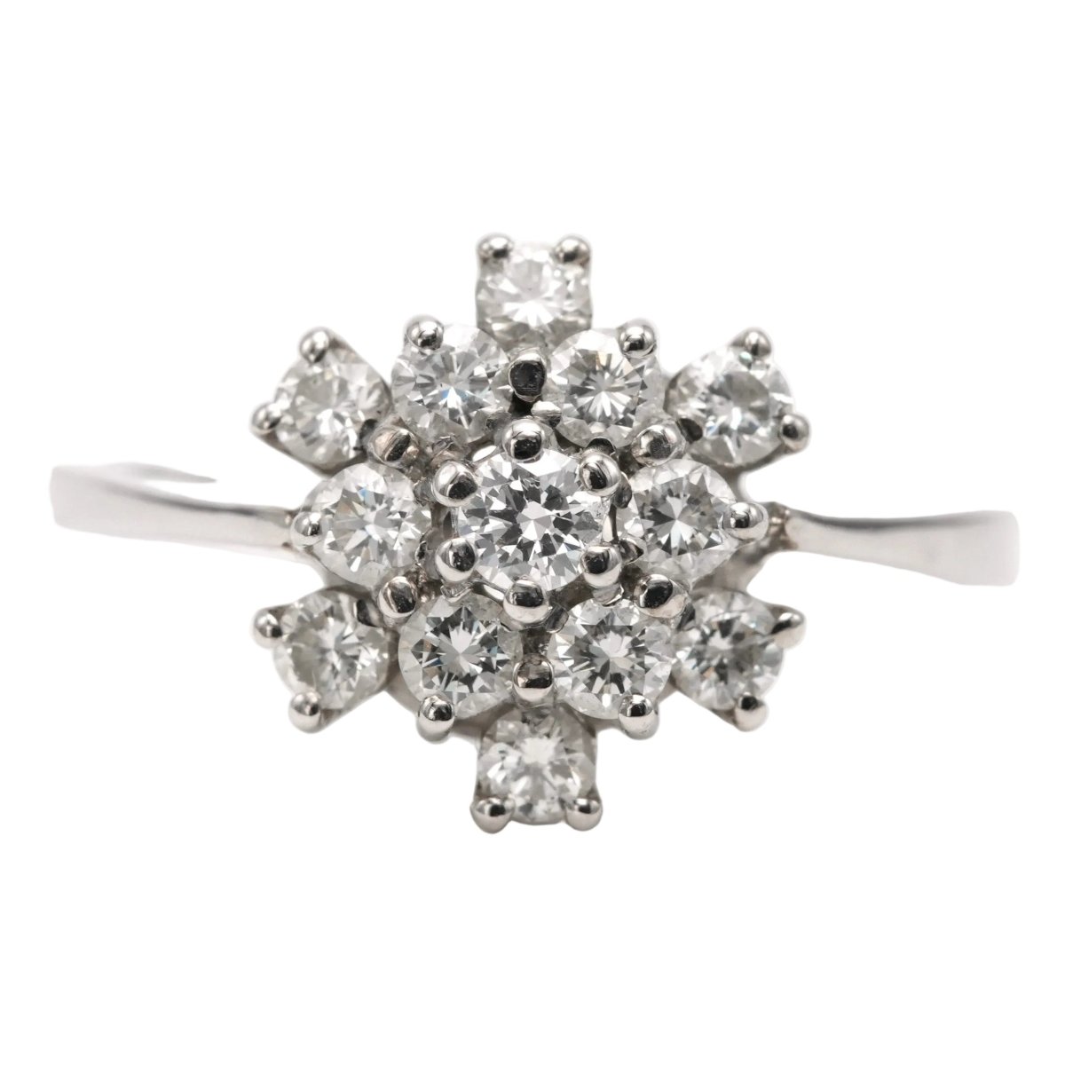 Bague Marguerite en or blanc et diamants - Castafiore