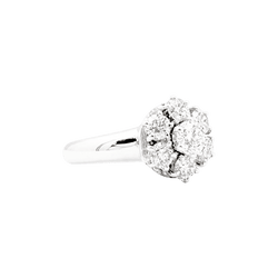 Bague Marguerite en or blanc et diamants - Castafiore