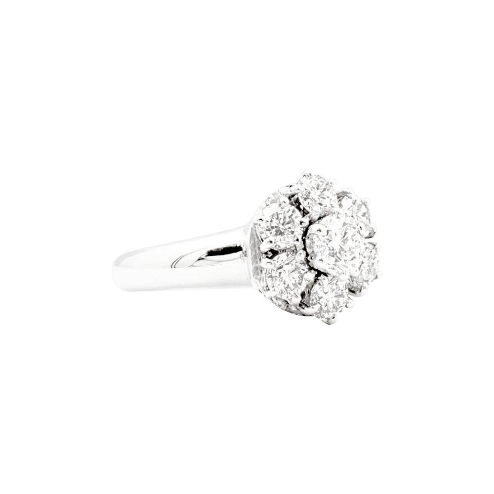Bague Marguerite en or blanc et diamants - Castafiore