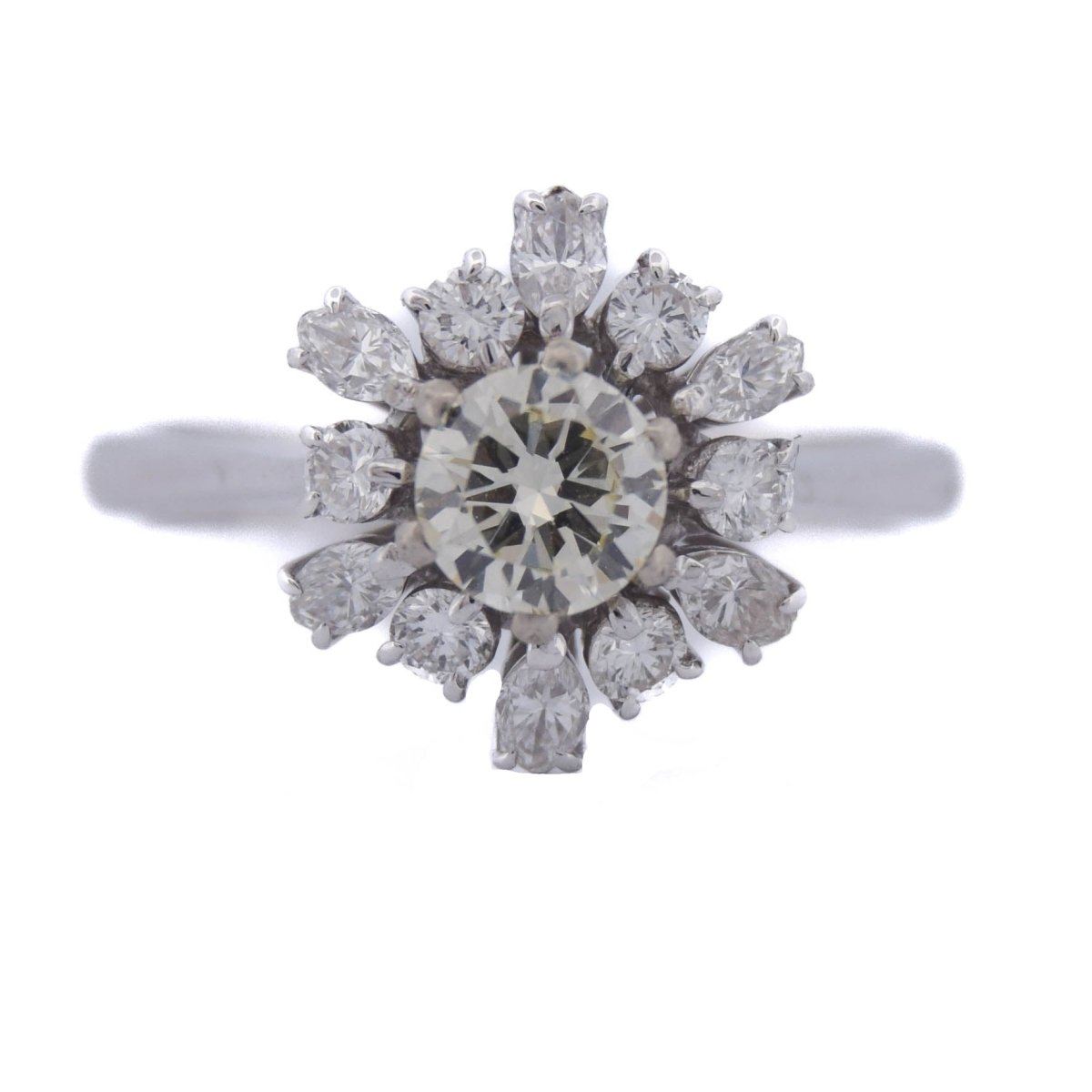 Bague Marguerite en or blanc et diamants - Castafiore