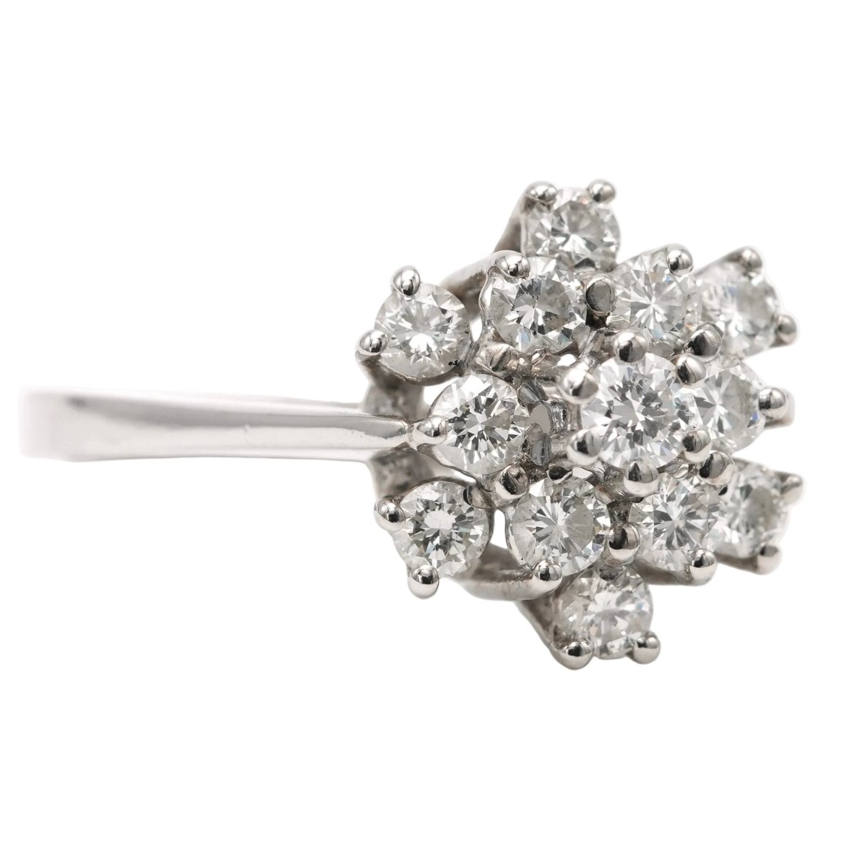 Bague Marguerite en or blanc et diamants - Castafiore
