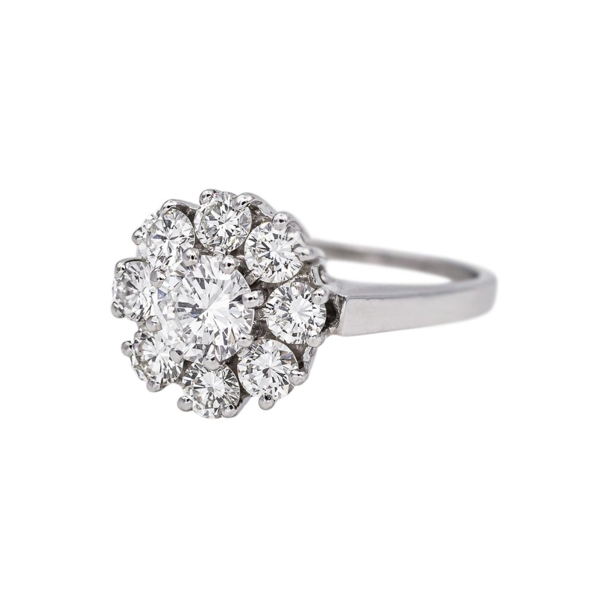 Bague Marguerite en or blanc et diamants - Castafiore