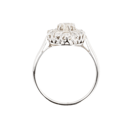 Bague Marguerite en or blanc et diamants - Castafiore