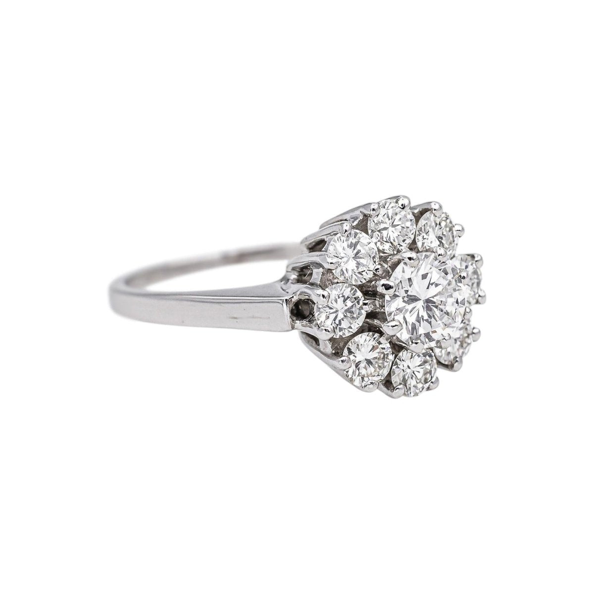 Bague Marguerite en or blanc et diamants - Castafiore