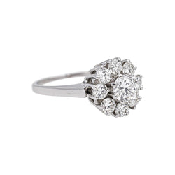 Bague Marguerite en or blanc et diamants - Castafiore