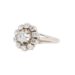 Bague Marguerite en or blanc et diamants