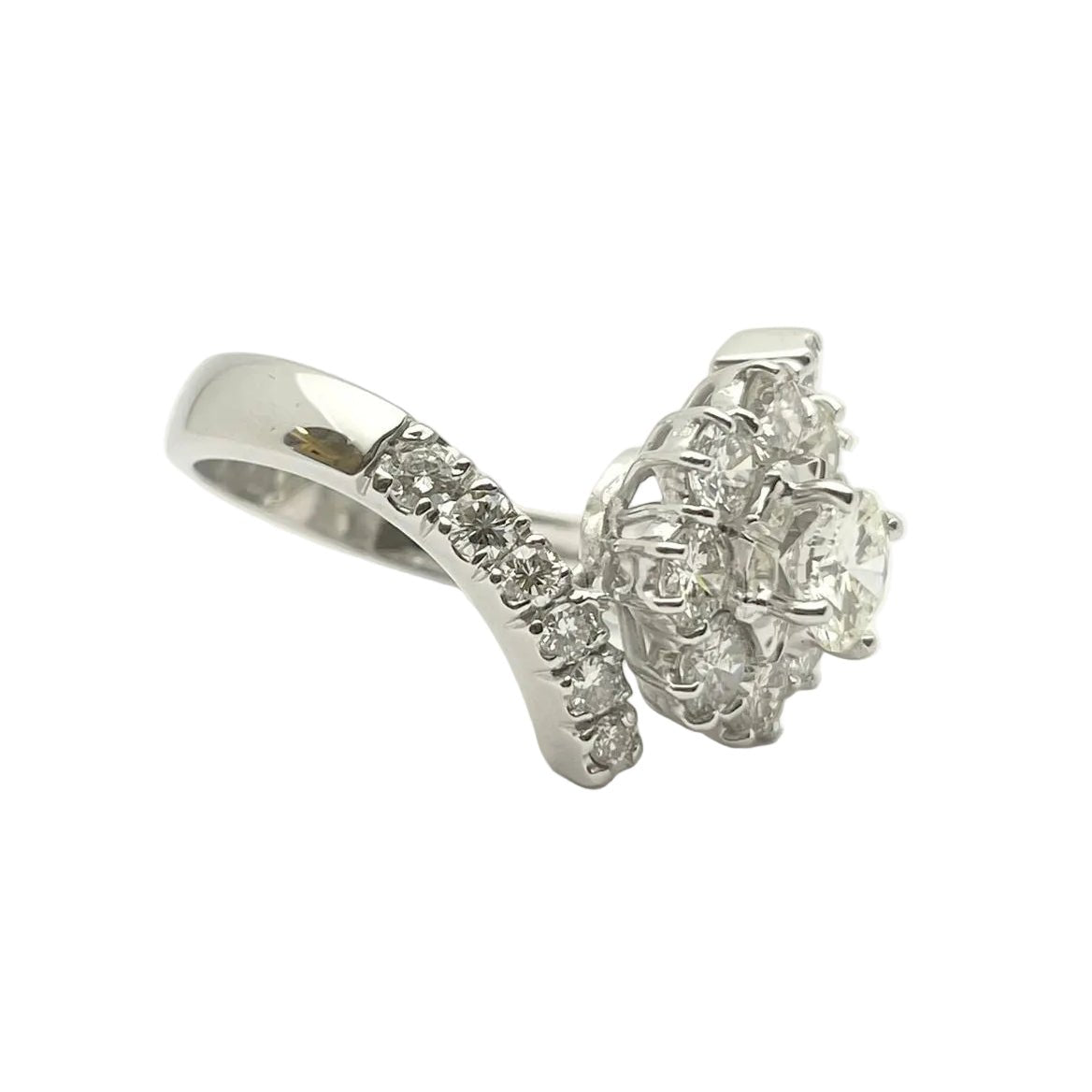Bague Marguerite en or blanc et diamants - Castafiore