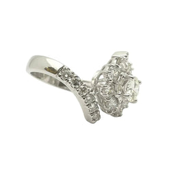 Bague Marguerite en or blanc et diamants - Castafiore