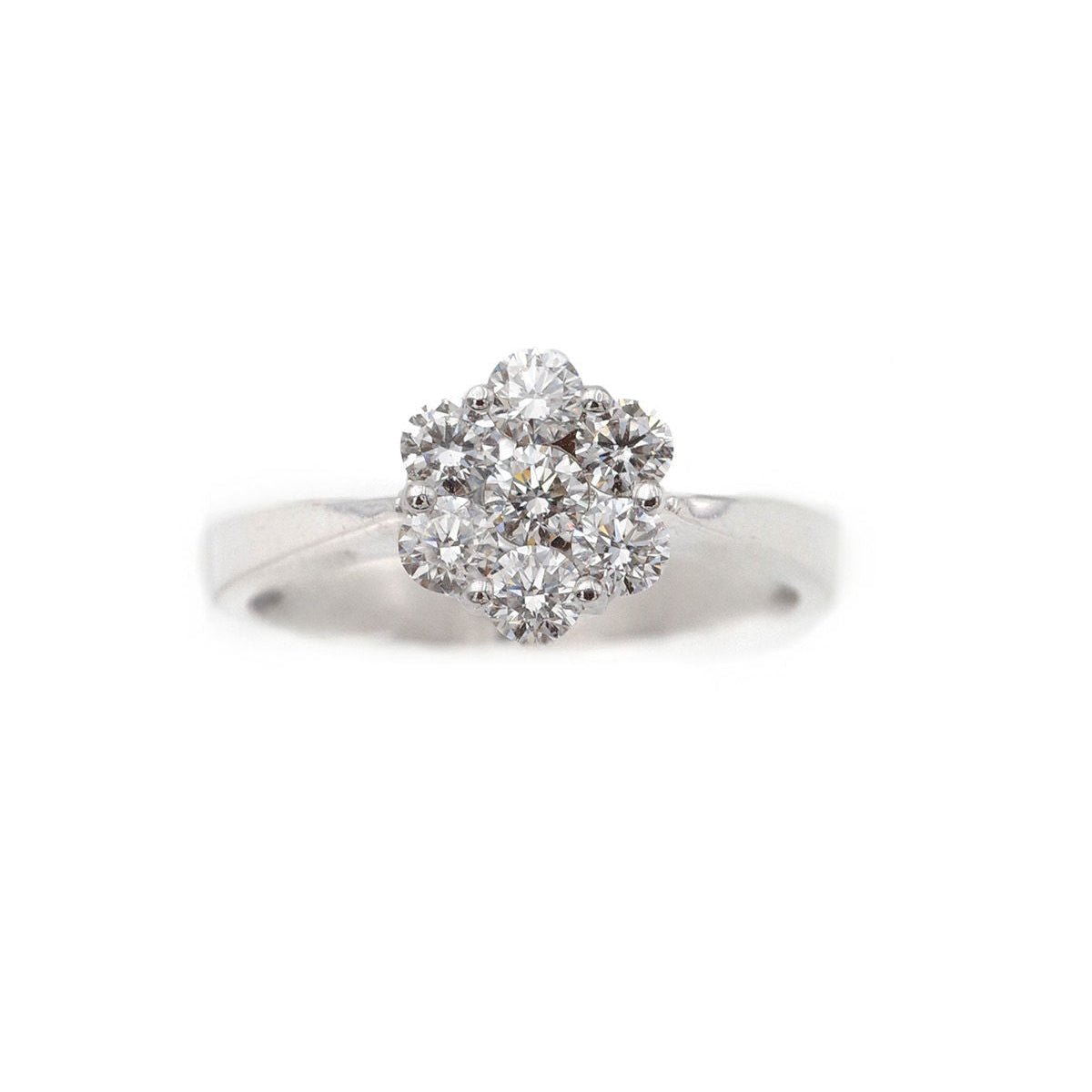 Bague Marguerite en or blanc et diamants - Castafiore