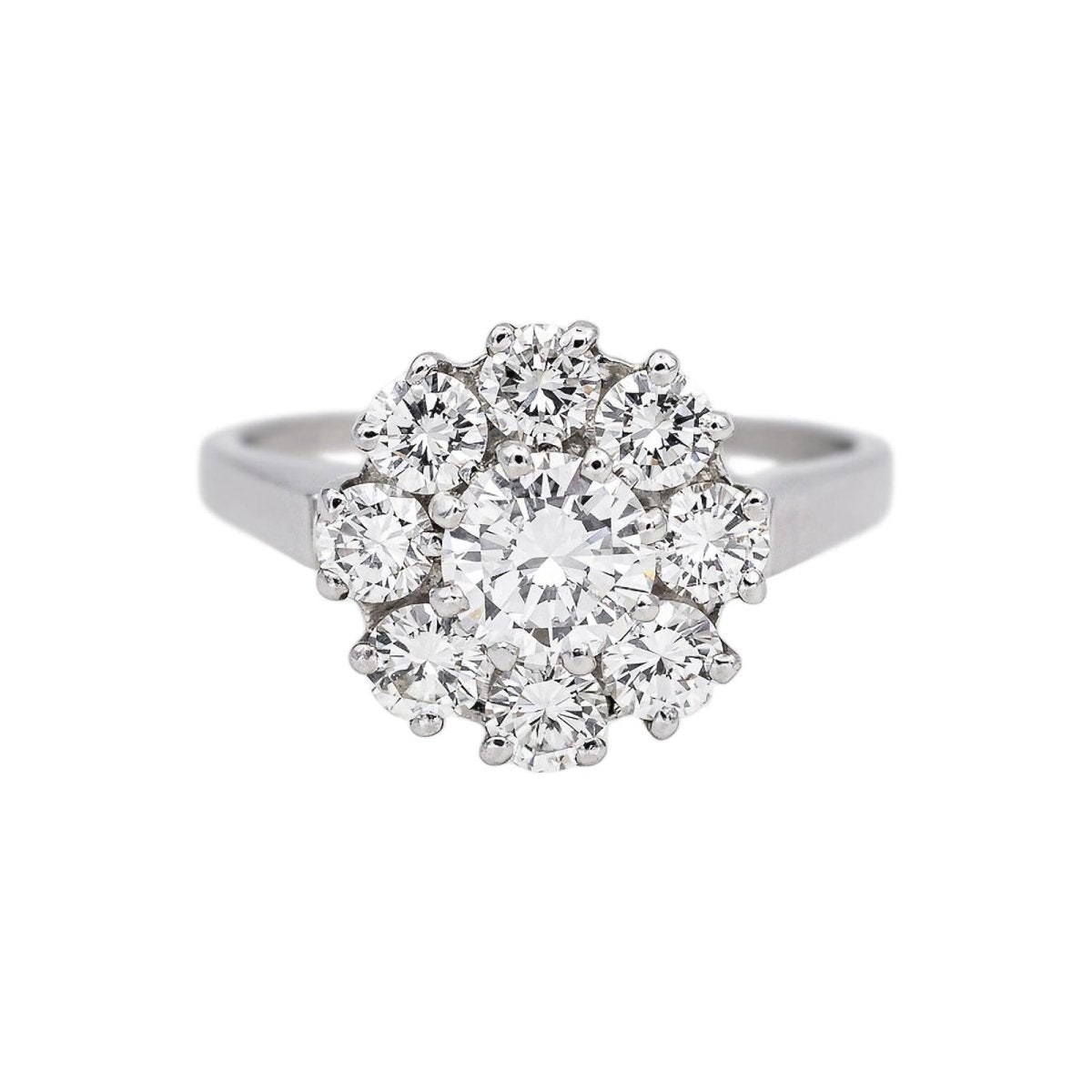 Bague Marguerite en or blanc et diamants - Castafiore