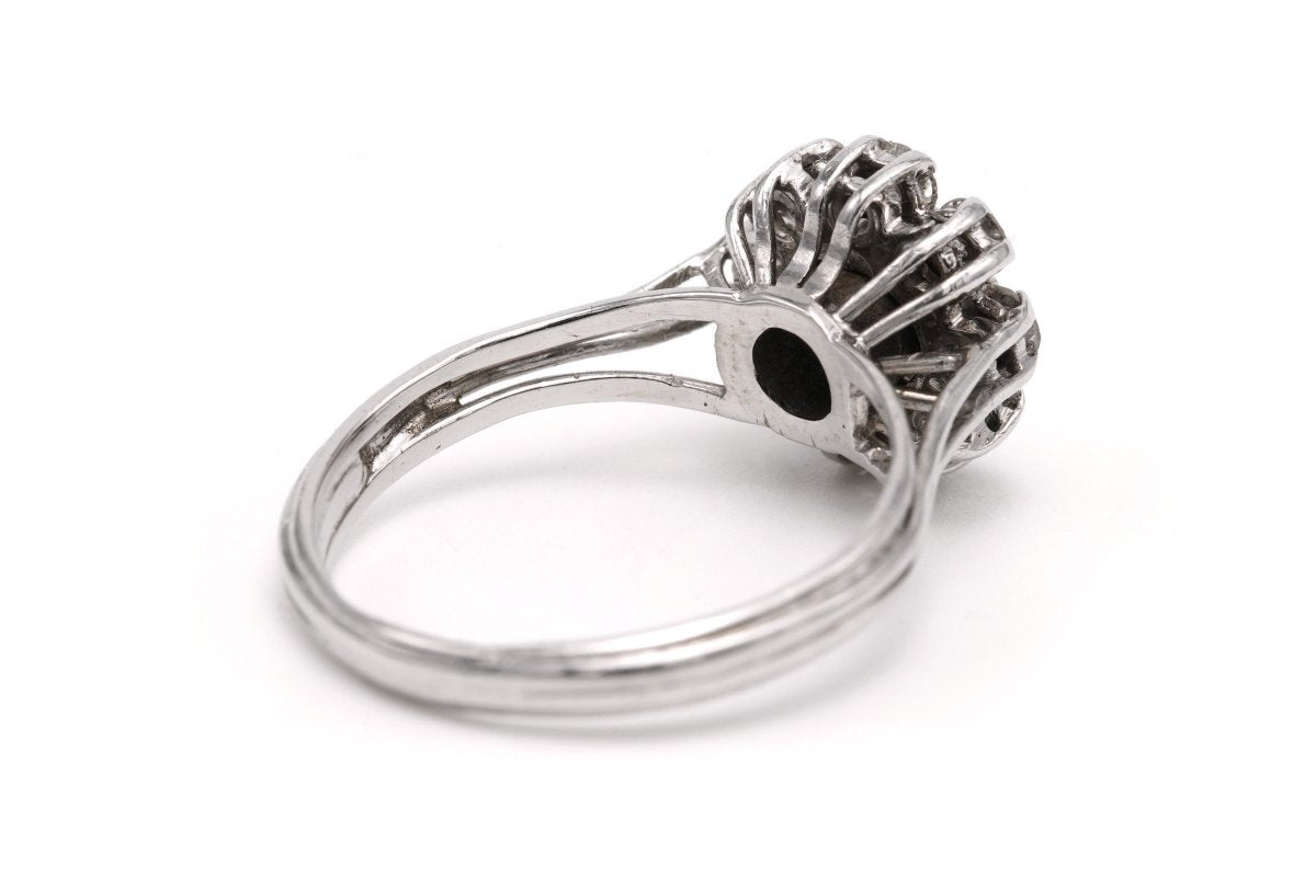 Bague Marguerite en or blanc et diamants - Castafiore
