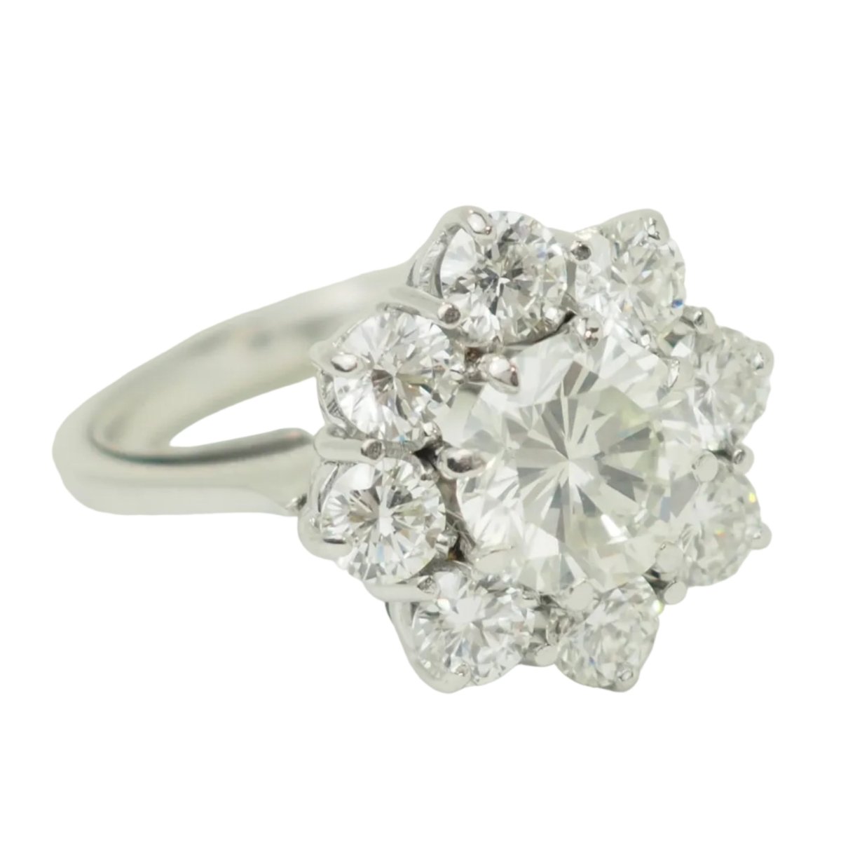 Bague Marguerite en or blanc et diamants - Castafiore