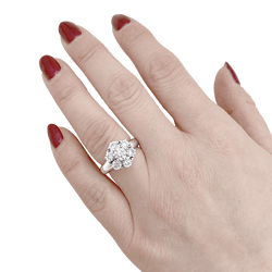 Bague Marguerite en or blanc et diamants - Castafiore
