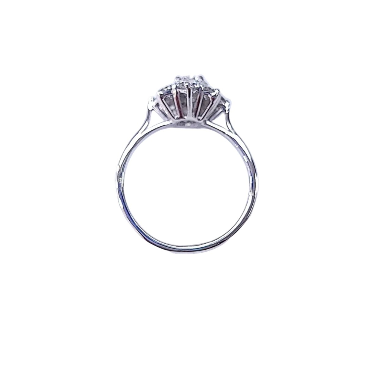 Bague Marguerite en or blanc et diamants - Castafiore