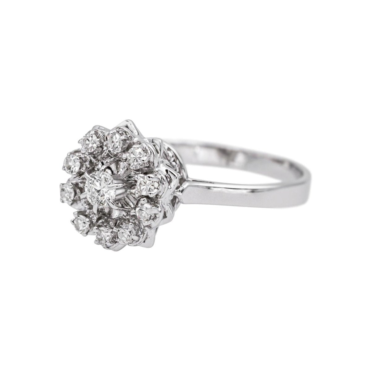 Bague Marguerite en or blanc et diamants - Castafiore