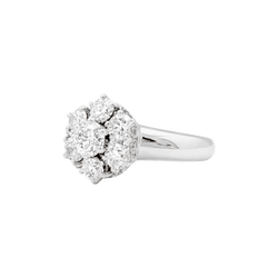 Bague Marguerite en or blanc et diamants - Castafiore