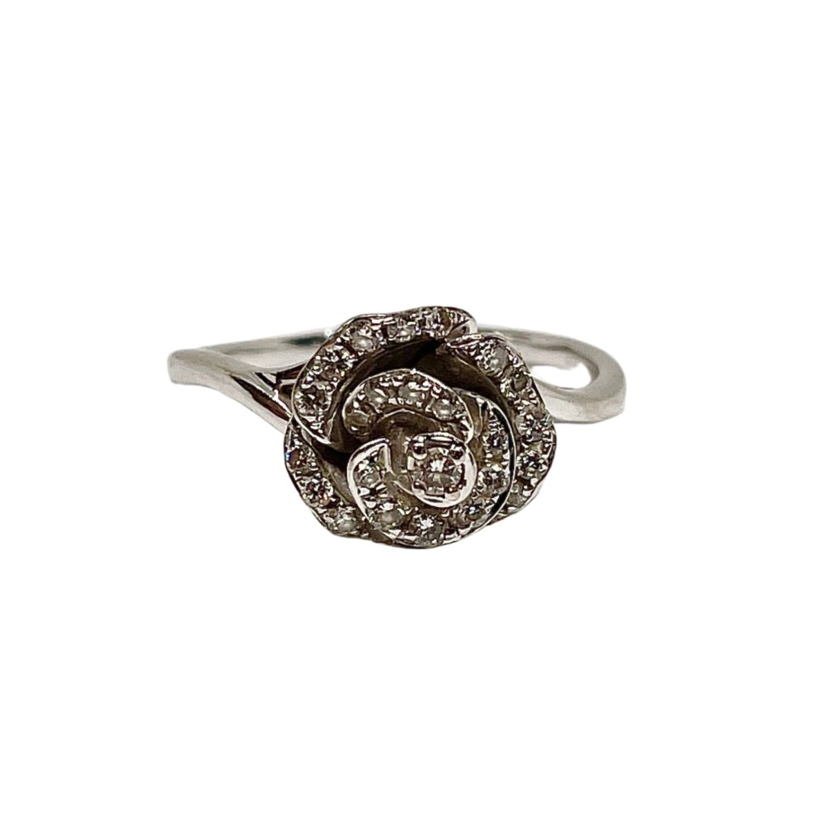Bague Marguerite en or blanc et diamants - Castafiore