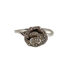 Bague Marguerite en or blanc et diamants - Castafiore