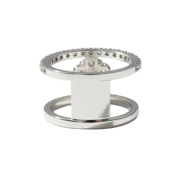 Bague Marguerite en or blanc et diamants - Castafiore