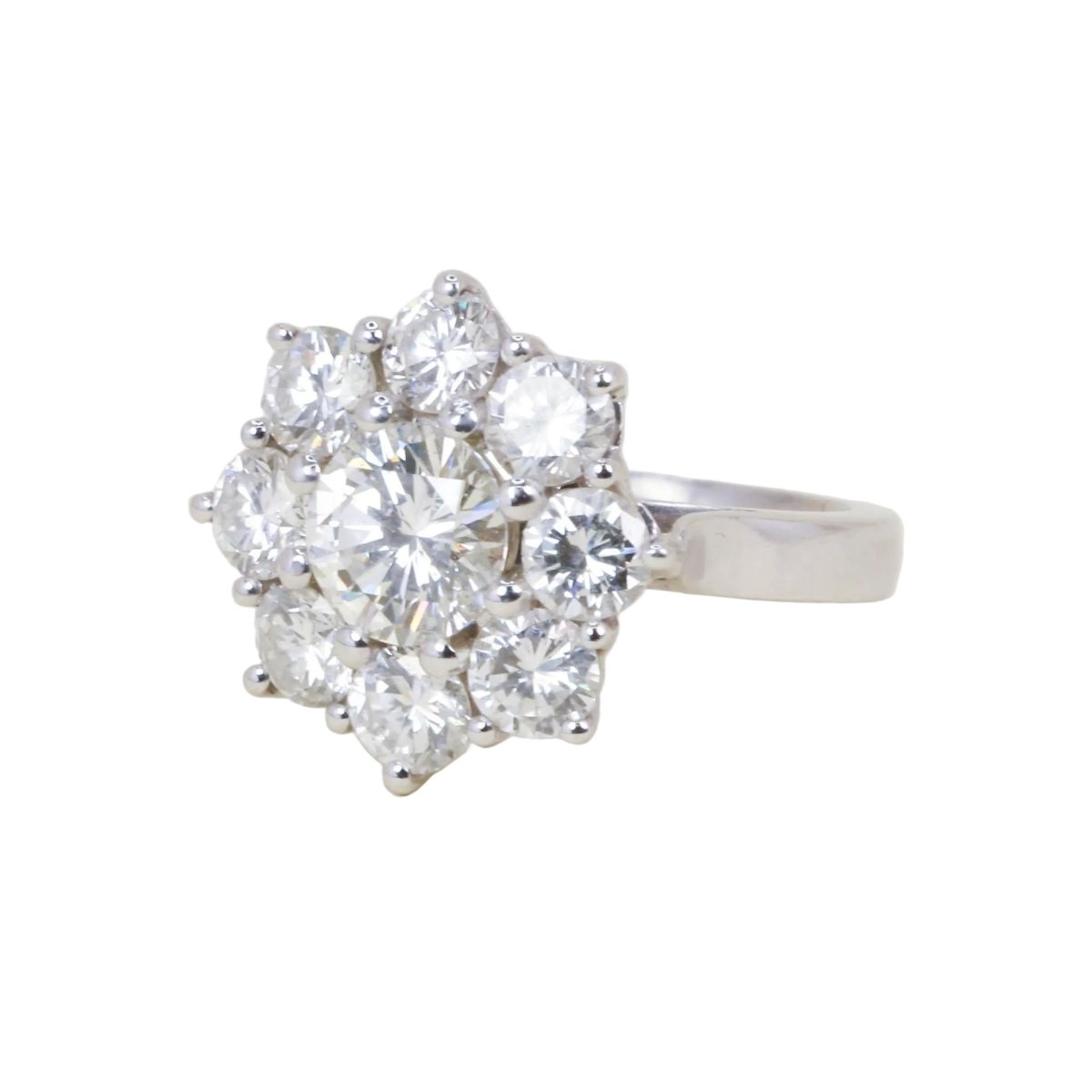 Bague Marguerite en or blanc et diamants - Castafiore