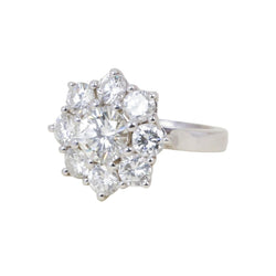Bague Marguerite en or blanc et diamants - Castafiore