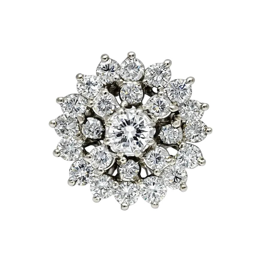 Bague Marguerite en or blanc et diamants - Castafiore