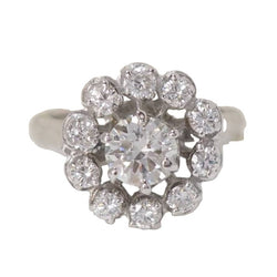 Bague Marguerite en or blanc et diamants - Castafiore