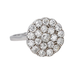 Bague Marguerite en or blanc et diamants - Castafiore