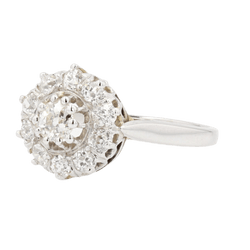 Bague Marguerite en or blanc et diamants - Castafiore