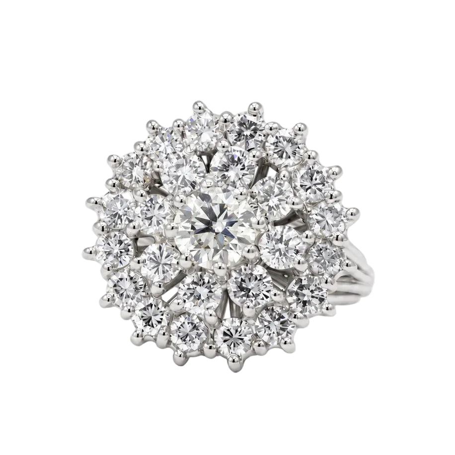Bague Marguerite en or blanc et diamants - Castafiore