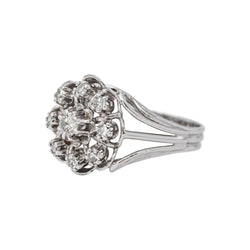 Bague Marguerite en or blanc et diamants - Castafiore