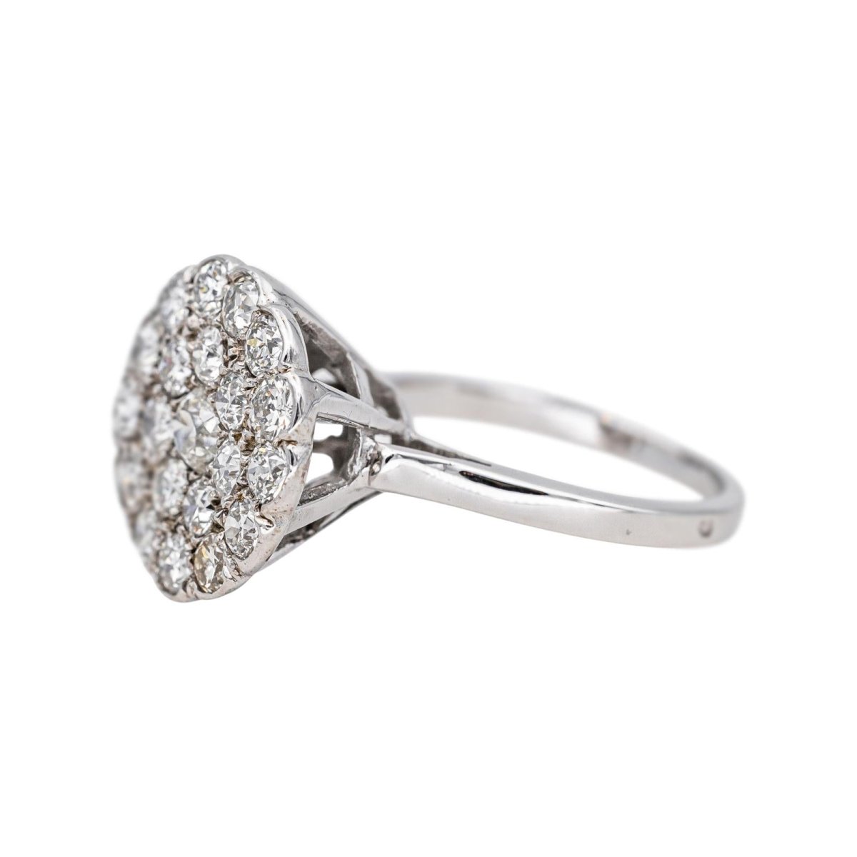 Bague Marguerite en or blanc et diamants - Castafiore