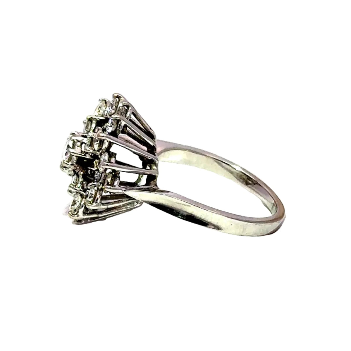 Bague Marguerite en or blanc et diamants - Castafiore