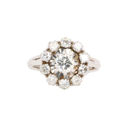 Bague Marguerite en or blanc et diamants - Castafiore