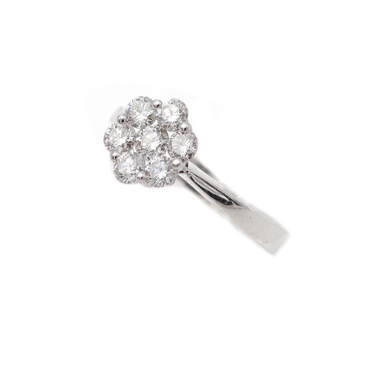 Bague Marguerite en or blanc et diamants - Castafiore