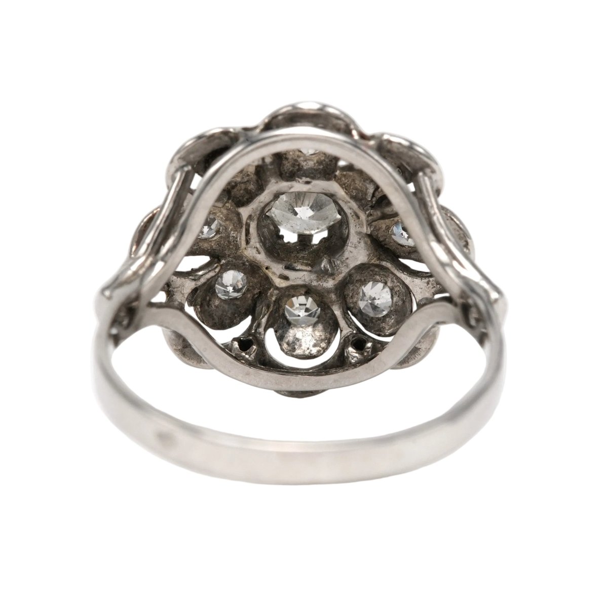Bague Marguerite en or blanc et diamants - Castafiore