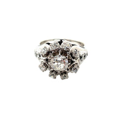 Bague Marguerite en or blanc et diamants - Castafiore