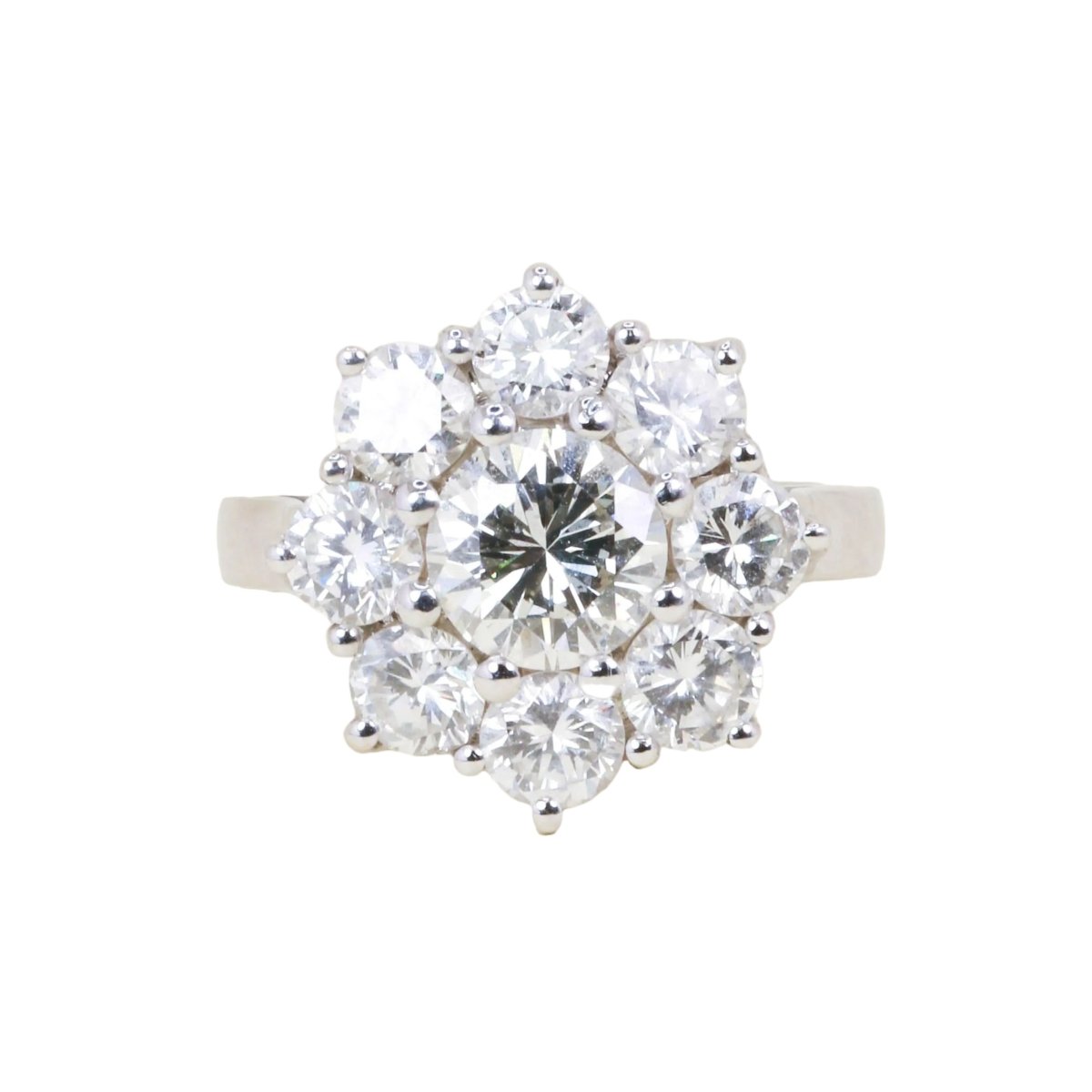 Bague Marguerite en or blanc et diamants - Castafiore