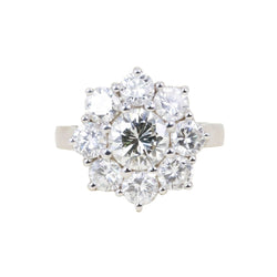 Bague Marguerite en or blanc et diamants - Castafiore
