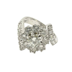 Bague Marguerite en or blanc et diamants - Castafiore