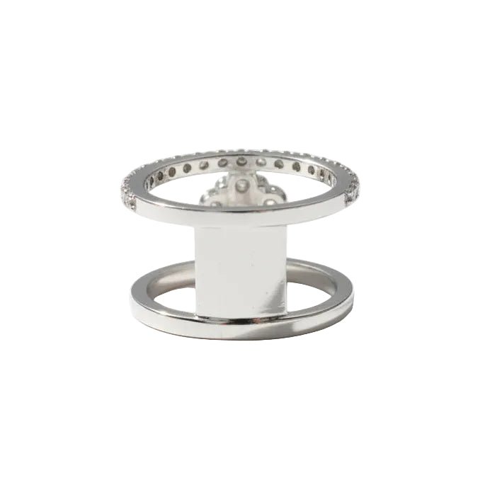 Bague Marguerite en or blanc et diamants - Castafiore