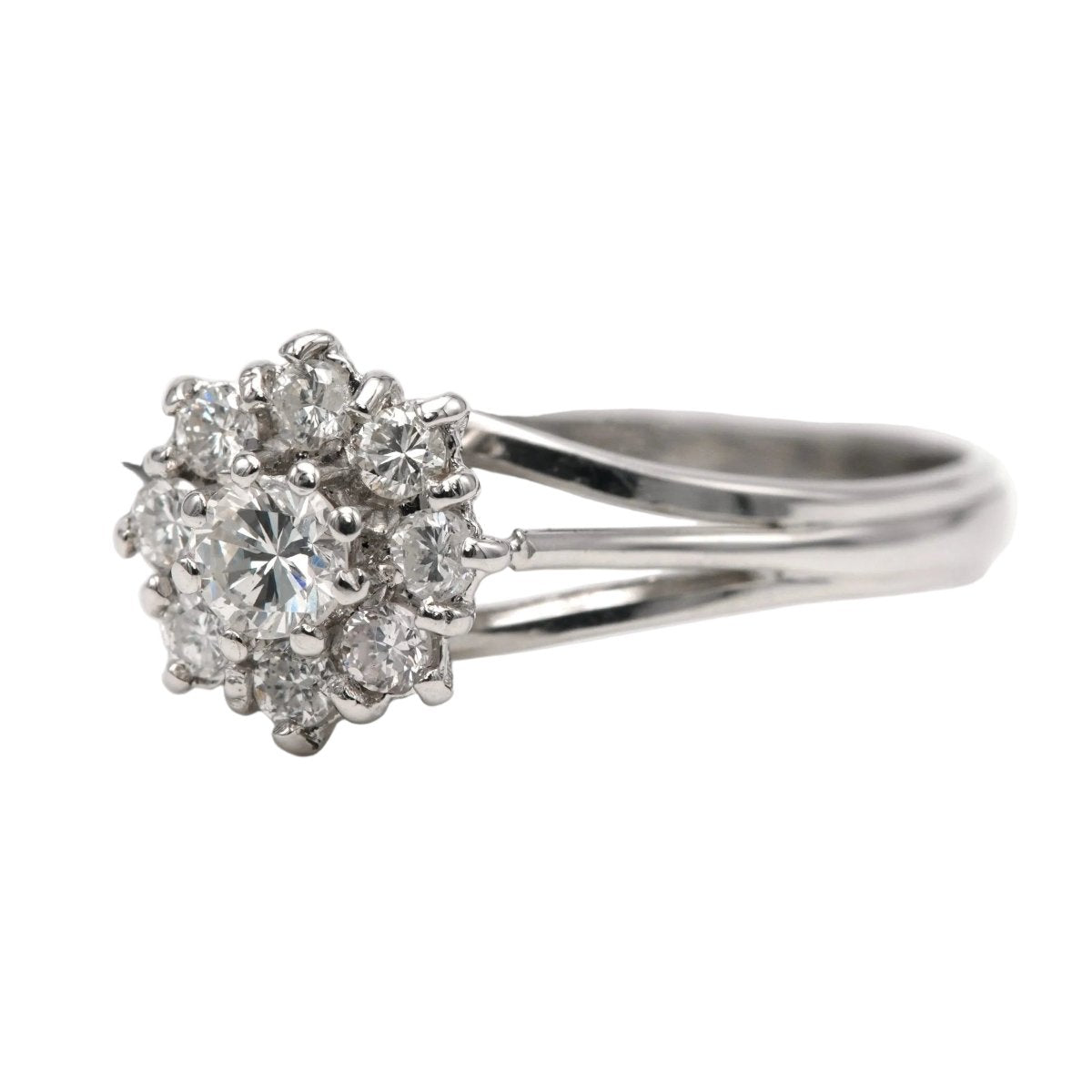 Bague Marguerite en or blanc et diamants - Castafiore
