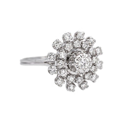 Bague Marguerite en or blanc et diamants - Castafiore