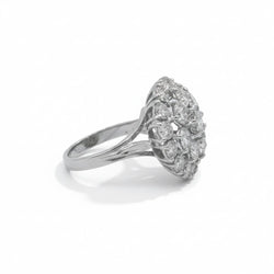 Bague Marguerite en or blanc et diamants - Castafiore