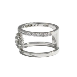 Bague Marguerite en or blanc et diamants - Castafiore