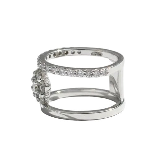 Bague Marguerite en or blanc et diamants - Castafiore