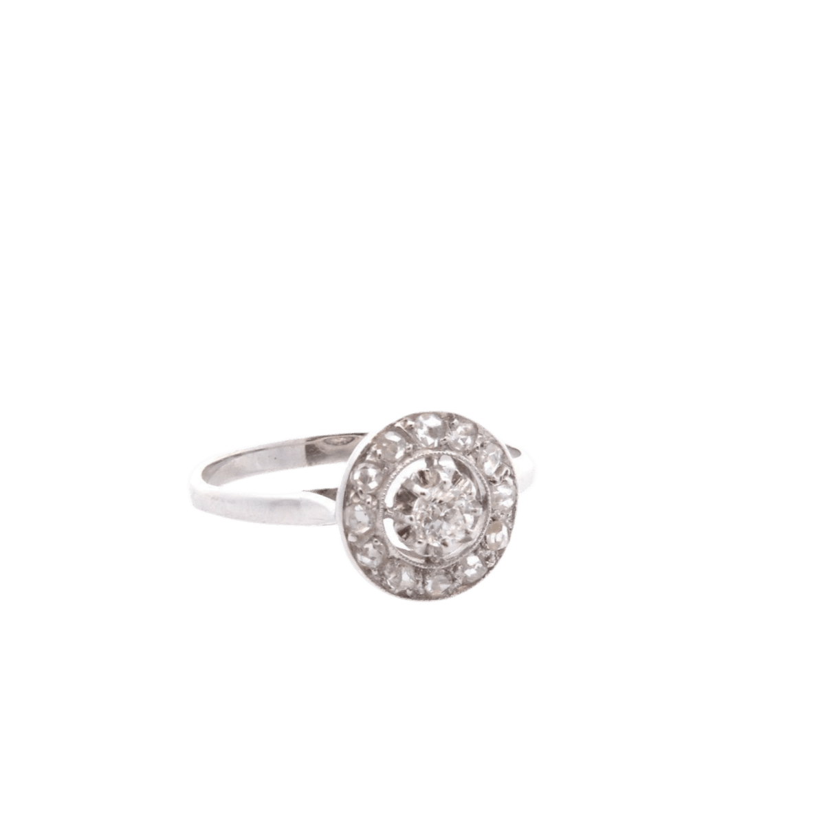 Bague Marguerite en or blanc et diamants - Castafiore