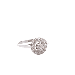 Bague Marguerite en or blanc et diamants - Castafiore