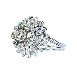 Bague Marguerite en or blanc et diamants - Castafiore