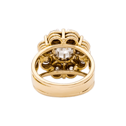 Bague Marguerite en or blanc et or jaune et diamants - Castafiore